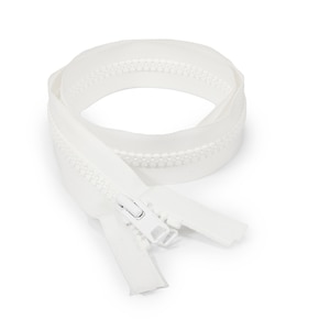 Thumbnail Image for YKK VISLON #10 Separating Zipper Automatic Lock  Double Pull Metal Slider 30" White