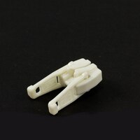 Thumbnail Image for YKK VISLON #5 Plastic Sliders #5VSTW Non-Locking Short Double Pull Tab White (CUS) 4