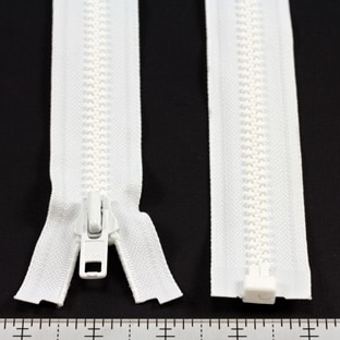Image for YKK VISLON #8 Separating Zipper Automatic Lock Short Single Pull Metal Slider 5/8 108