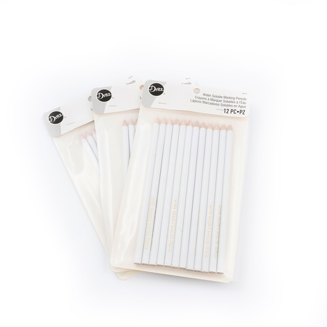 Image for Fabric Marking Pencils White Hard Lead Water Soluble #BK173 36-pk