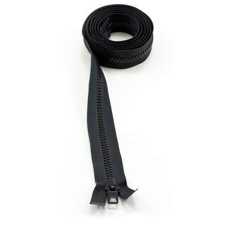 Image for YKK VISLON #10 Separating Zipper Automatic Lock Short Single Pull Metal Slider 72