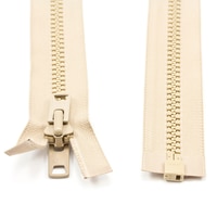 Thumbnail Image for YKK VISLON #10 Separating Zipper Automatic Lock Short Double Pull Metal Slider 84