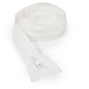 Thumbnail Image for YKK VISLON #5 Separating Zipper Automatic Lock  Single Pull Metal Slider 96" White