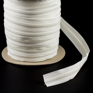 Thumbnail Image for YKK VISLON Chain #10VF 11/16" Tape White  (Standard Pack 55 Yards)  (Full Rolls Only)