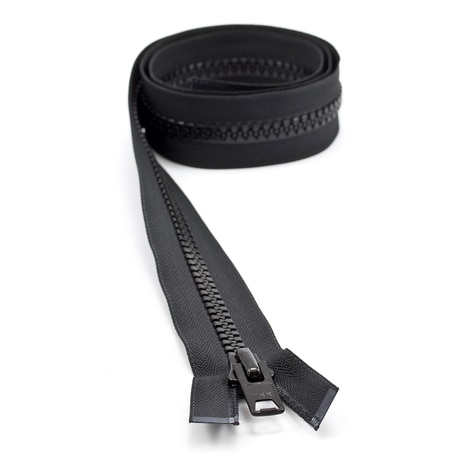 Image for YKK VISLON #10 Separating Zipper Automatic Lock Short Single Pull Metal Slider 42