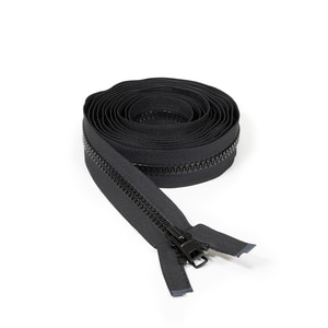 Thumbnail Image for YKK VISLON #10 Separating Zipper Automatic Lock  Double Pull Metal Slider 144" Black