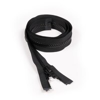 Thumbnail Image for YKK VISLON #10 Separating Zipper Automatic Lock Short Single Pull Plastic Slider 48" Black