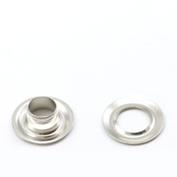 Thumbnail Image for Grommet with Plain Washer #0 Brass Nickel Plated 1/4