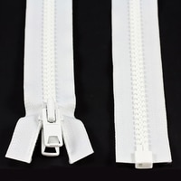 Thumbnail Image for YKK VISLON #10 Separating Zipper Automatic Lock Short Double Pull Metal Slider 154