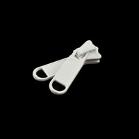 Thumbnail Image for YKK® VISLON® #5 Metal Sliders #5VSDWL Non-Locking Long Double Pull Tab White 0