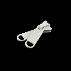 Thumbnail Image for YKK® VISLON® #5 Metal Sliders #5VSDWL Non-Locking Long Double Pull Tab White (ED) (ALT)