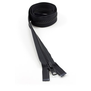 Thumbnail Image for YKK VISLON #10 Separating Zipper Automatic Lock  Single Pull Metal Slider 36" Black