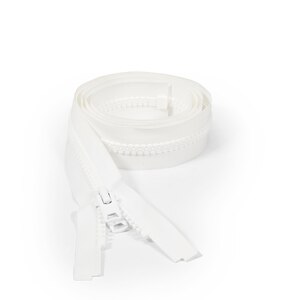 Thumbnail Image for YKK VISLON #10 Separating Zipper Automatic Lock  Double Pull Metal Slider 60" White