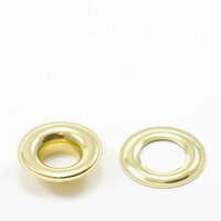 Thumbnail Image for Grommet with Plain Washer #2 Brass 3/8