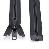 Thumbnail Image for YKK VISLON #8 Separating Zipper Automatic Lock Long Double Pull Metal Slider 48