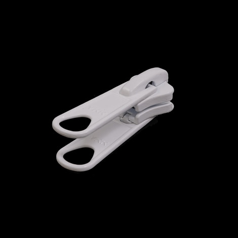 Image for YKK® VISLON® #8 Metal Sliders #8VFDXL AutoLok Long Double Pull Tab White