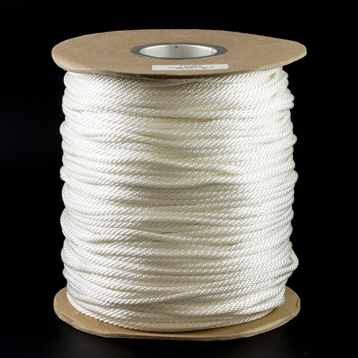 Solid Braided Nylon Cord #8 1/4 x 1000' White