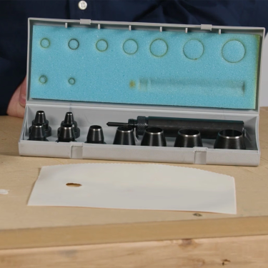 Thumbnail Image for Self-Centering Punch Set With 9 Hole Cutting Dies #K156 Video
