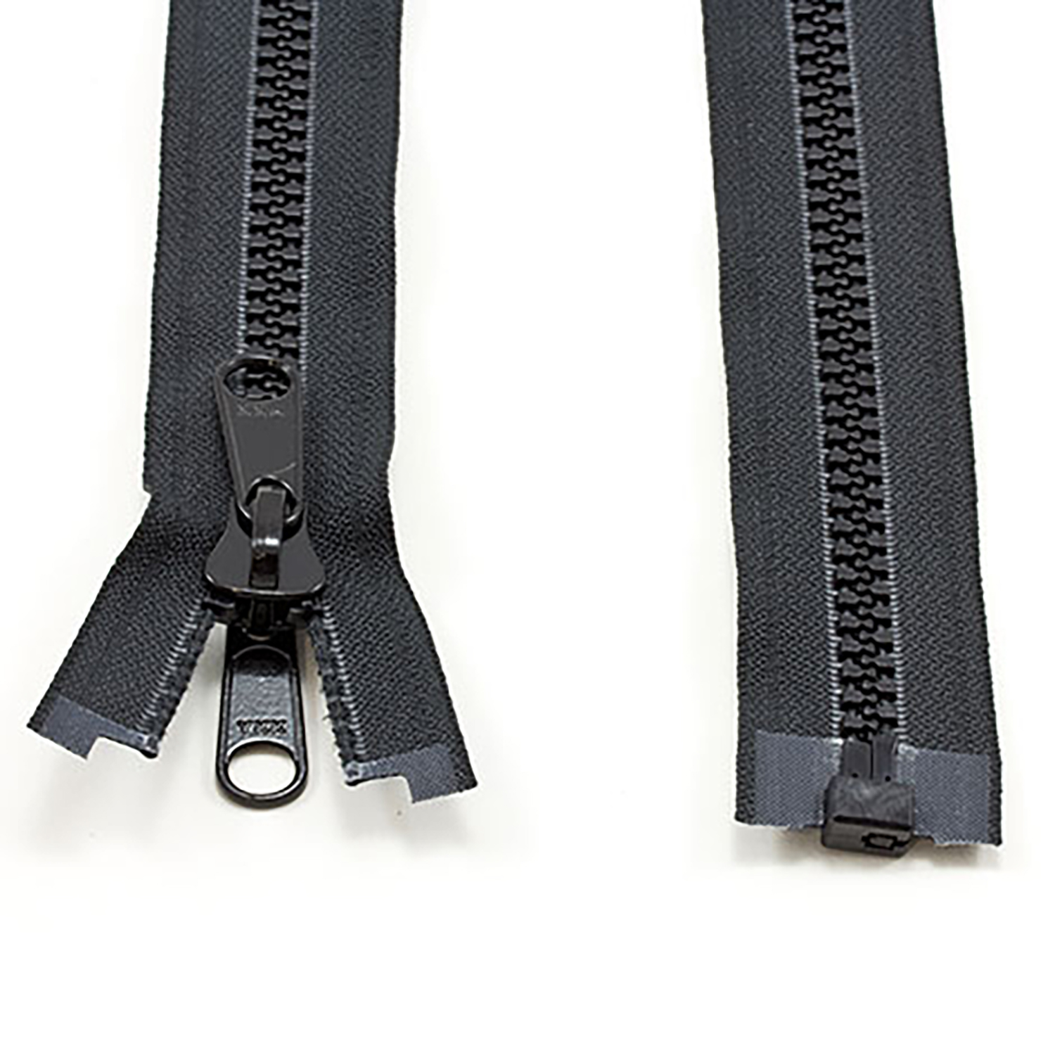 #8 YKK Double Metal Tab Slider Separating Black Details about  / Zipper Vislon 48/" Inch