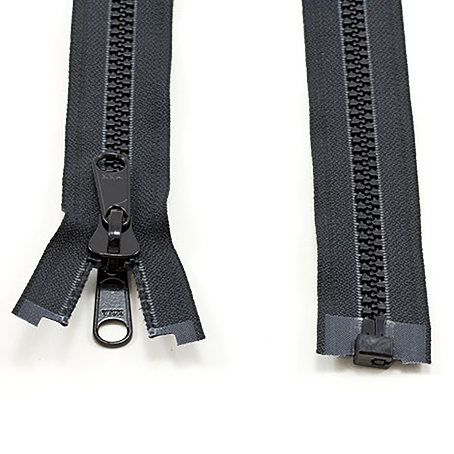 #8 YKK Double Metal Tab Slider Separating Black Details about / Zipper Vislon 48/" Inch
