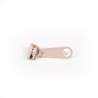 Thumbnail Image for YKK ZIPLON Metal Sliders #5CNDFL Non-Locking Long Single Pull Tab Beige 2