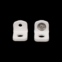 Thumbnail Image for Solair Vertical Curtain Double Gudgeon Cable Attachment Bracket White (One ea is 2 Brackets 1 Screw) 1
