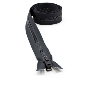 Thumbnail Image for YKK VISLON #10 Separating Zipper Automatic Lock  Double Pull Metal Slider 48" Black