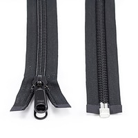 Thumbnail Image for YKK ZIPLON #10 Separating Coil Zipper Non-Locking Double Pull Metal Slider 48
