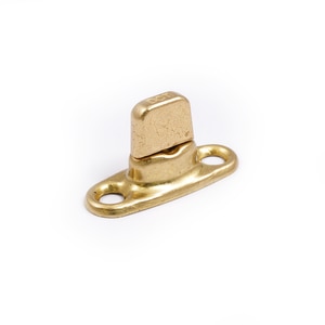 Thumbnail Image for DOT Common Sense Turn Button Two Screw Holes 91-XB-78322-1E Bright Brass 100-pk