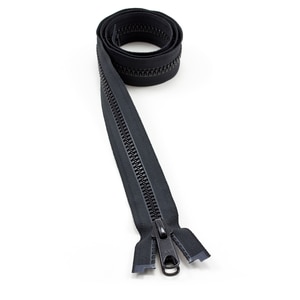 Thumbnail Image for YKK VISLON #8 Separating Zipper Automatic Lock Long Double Pull Metal Slider 36" Black