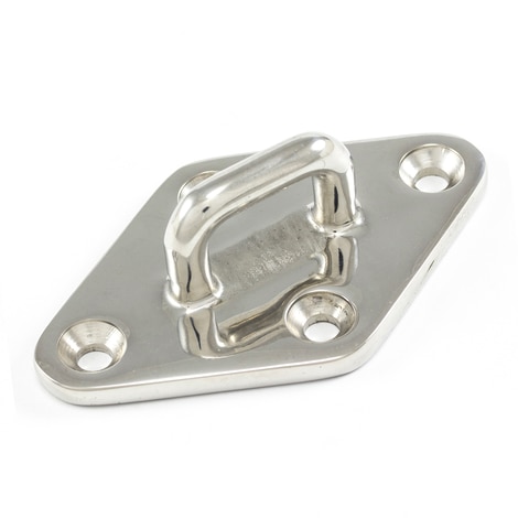 Image for SolaMesh Diamond Pad Eye Wall Plate Stainless Steel Type 316 90mm x 55mm (3-1/2