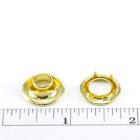 Thumbnail Image for Rolled Rim Grommet with Spur Washer #0 Brass 9/32