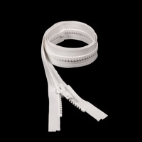 Thumbnail Image for YKK VISLON #10 Separating Zipper Automatic Lock Short Single Pull Plastic Slider 36" White