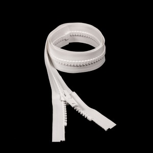 Thumbnail Image for YKK VISLON #10 Separating Zipper Automatic Lock  Single Pull Plastic Slider 36" White