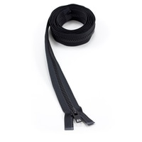 Thumbnail Image for YKK VISLON #10 Separating Zipper Automatic Lock Short Single Pull Metal Slider 84" Black