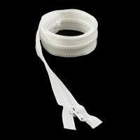Thumbnail Image for YKK VISLON #5 Separating Zipper Automatic Lock Short Single Pull Metal Slider 36" White