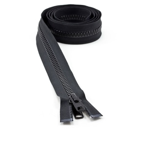 Thumbnail Image for YKK VISLON #10 Separating Zipper Automatic Lock  Double Pull Metal Slider 60" Black