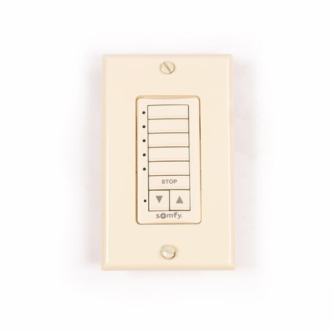Image for Somfy Switch Wall DecoFlex 5-Channel Wirefree RTS #1810814 Ivory