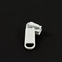 Thumbnail Image for YKK® VISLON® #5 Metal Sliders #5VSDFL Non-Locking Long Single Pull Tab White 2