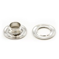 Thumbnail Image for Grommet with Plain Washer #3 Brass Nickel Plated 7/16