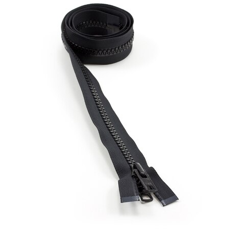 Image for YKK® VISLON® #10 Separating Zipper Automatic Lock Short Double Pull Metal Slider #VFUVOL-107 DX E 42
