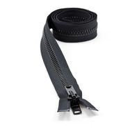 Thumbnail Image for YKK VISLON #10 Separating Zipper Automatic Lock Short Double Pull Metal Slider 48