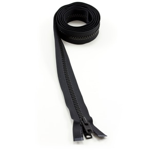 Thumbnail Image for YKK VISLON #10 Separating Zipper Automatic Lock  Double Pull Metal Slider 66" Black
