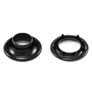 Thumbnail Image for DOT Rolled Rim Grommet with Spur Washer #1 Black 13/32" 25-gr