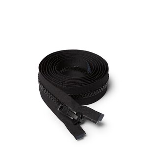 Thumbnail Image for YKK VISLON #10 Separating Zipper Automatic Lock  Single Pull Plastic Slider 84" Black