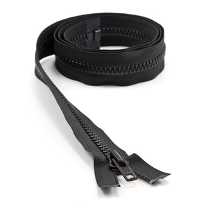Thumbnail Image for YKK VISLON #8 Separating Zipper Automatic Lock  Single Pull Metal Slider 48" Black (ED) (ALT)