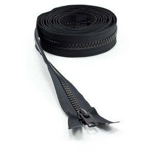 Thumbnail Image for YKK VISLON #10 Separating Zipper Automatic Lock  Single Pull Metal Slider 120" Black