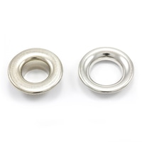 Thumbnail Image for Self-Piercing Rolled Rim Grommet with Spur Washer #1 Nickel Plated Brass 3/8