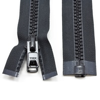 Thumbnail Image for YKK VISLON #10 Separating Zipper Automatic Lock Short Double Pull Metal Slider 36