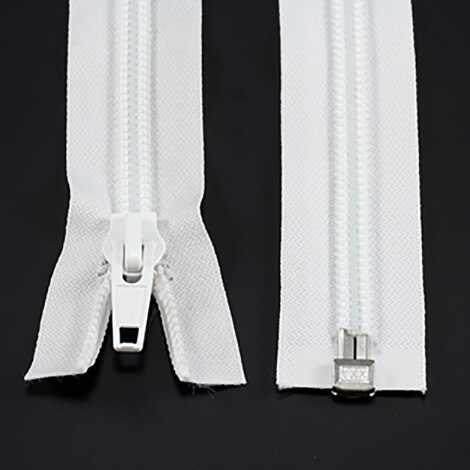 Image for YKK ZIPLON #10 Separating Coil Zipper Automatic Lock Single Pull Metal Slider 60